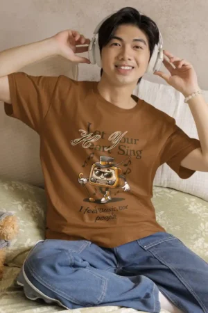 Men’s Let your heart Sing OS Heavyweight Tee